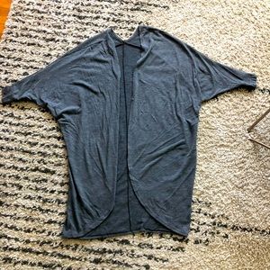 Grey cardigan sweater t shirt material